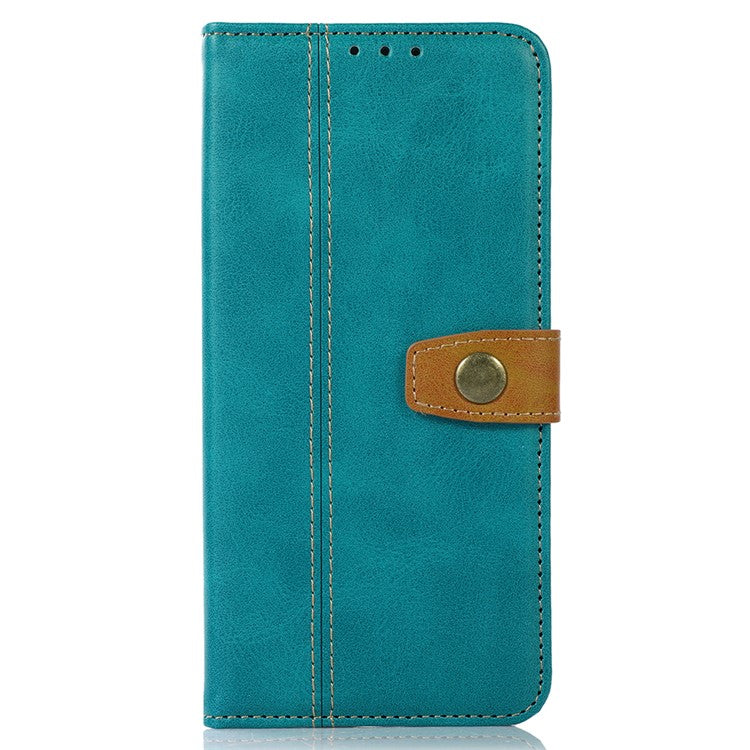 For OnePlus Nord CE3 5G Phone Case Stand Wallet Shockproof Calf Texture PU Leather Cover Shell - Light Green