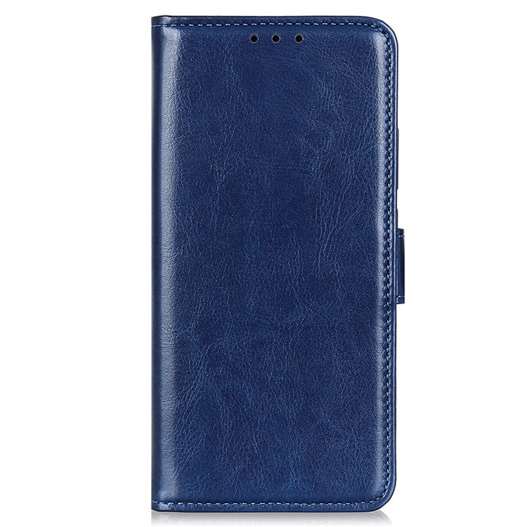 For OnePlus Nord CE3 5G Crazy Horse Texture Cover Wallet PU Leather Stand Cell Phone Case - Blue