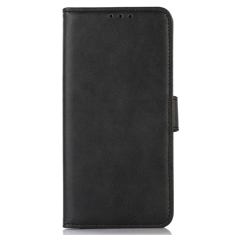 For OnePlus Nord CE3 5G Phone Wallet Case Phone Stand Cowhide Texture PU Leather Cover - Black
