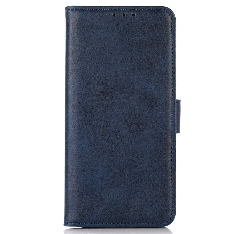 For OnePlus Nord CE3 5G Phone Wallet Case Phone Stand Cowhide Texture PU Leather Cover - Blue