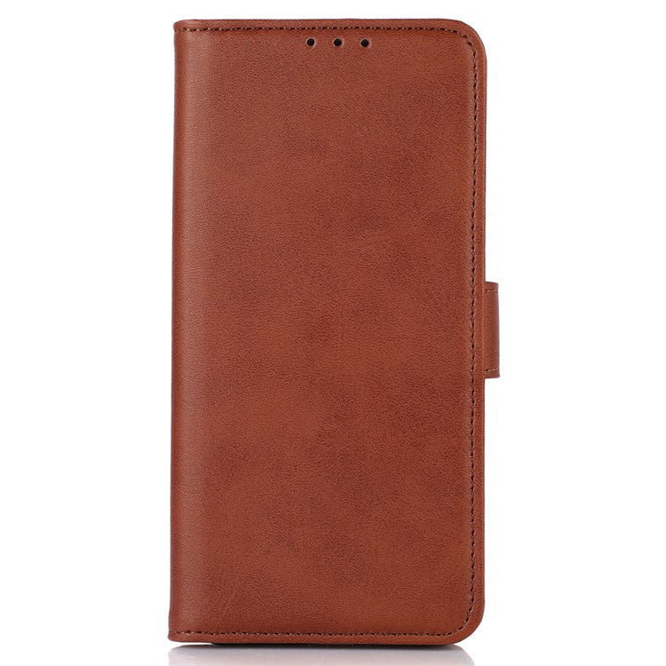 For OnePlus Nord CE3 5G Phone Wallet Case Phone Stand Cowhide Texture PU Leather Cover - Brown