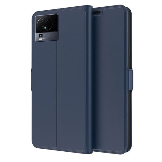 Card Holder PU Leather Stand Cover for vivo iQOO Neo7 5G , Drop Protection Phone Case - Blue