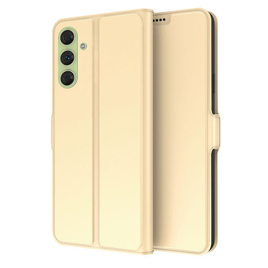 For Samsung Galaxy F34 5G / M34 5G PU Leather Stand Cover Full Protection Phone Case with Card Holder - Gold