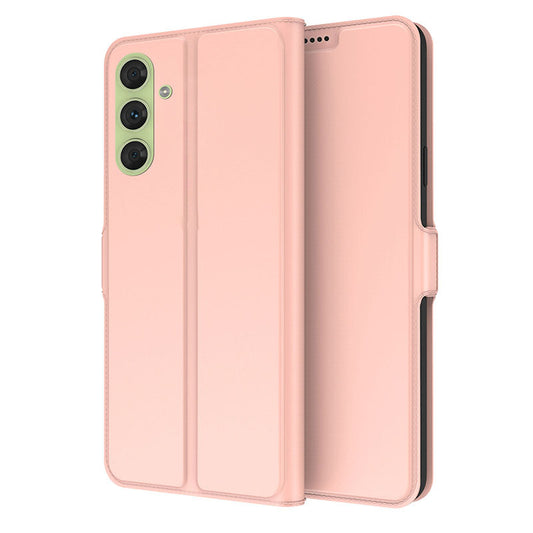 For Samsung Galaxy F34 5G / M34 5G PU Leather Stand Cover Full Protection Phone Case with Card Holder - Rose Gold