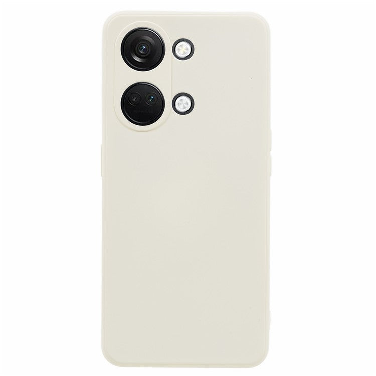 TPU Case for OnePlus Ace 2V / Nord 3 5G , Rubberized Surface Fiber Lining Shockproof Phone Cover - White