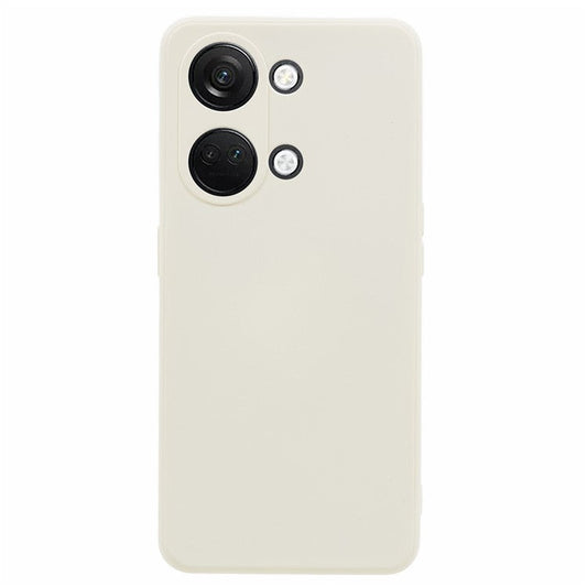 TPU Case for OnePlus Ace 2V / Nord 3 5G , Rubberized Surface Fiber Lining Shockproof Phone Cover - White