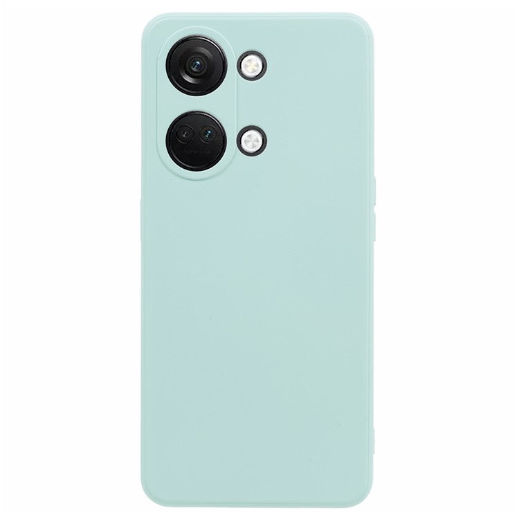 TPU Case for OnePlus Ace 2V / Nord 3 5G , Rubberized Surface Fiber Lining Shockproof Phone Cover - Baby Blue