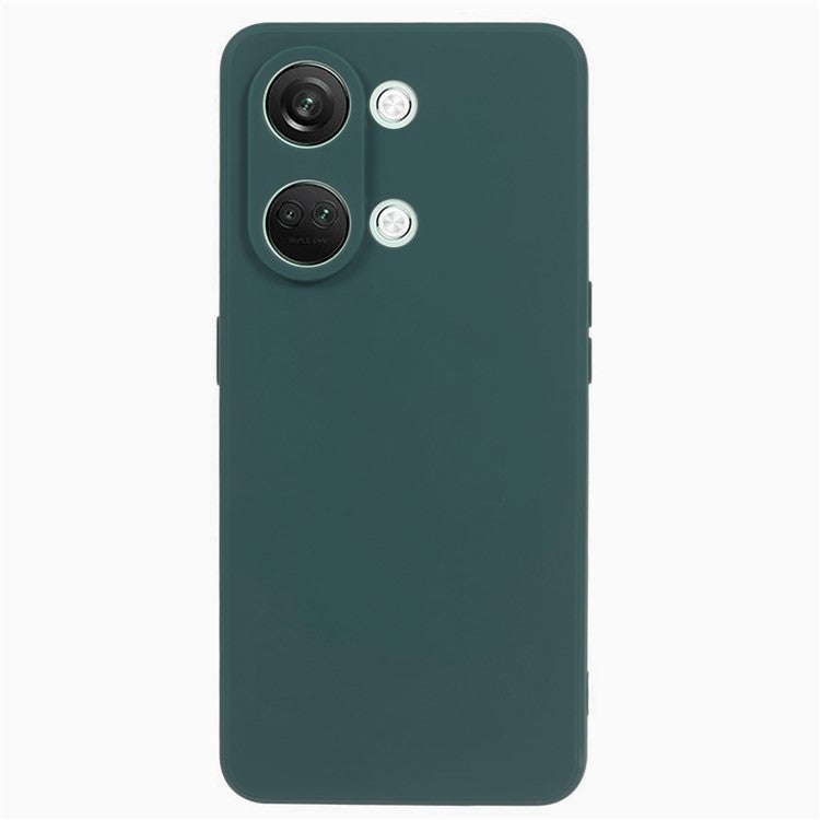 Straight Edge Phone Case for OnePlus Nord 3 5G / Ace 2V , Soft TPU Precise Cutout Camera Protection Cover - Army Green
