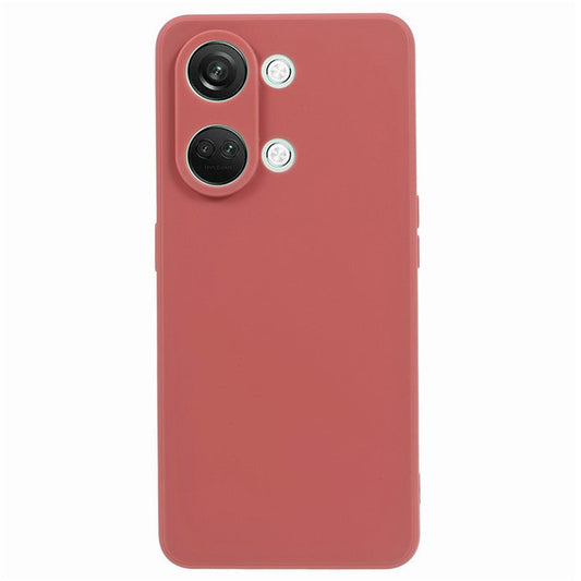 Straight Edge Phone Case for OnePlus Nord 3 5G / Ace 2V , Soft TPU Precise Cutout Camera Protection Cover - Red