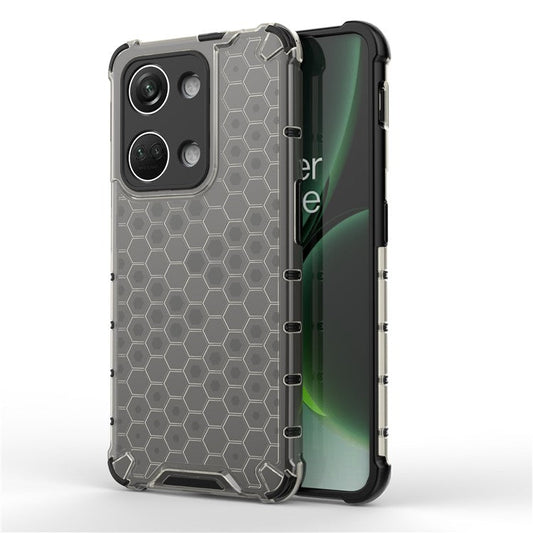 For OnePlus Nord 3 5G / Ace 2V Anti-drop Phone Case Honeycomb Texture Shockproof Cover - Black