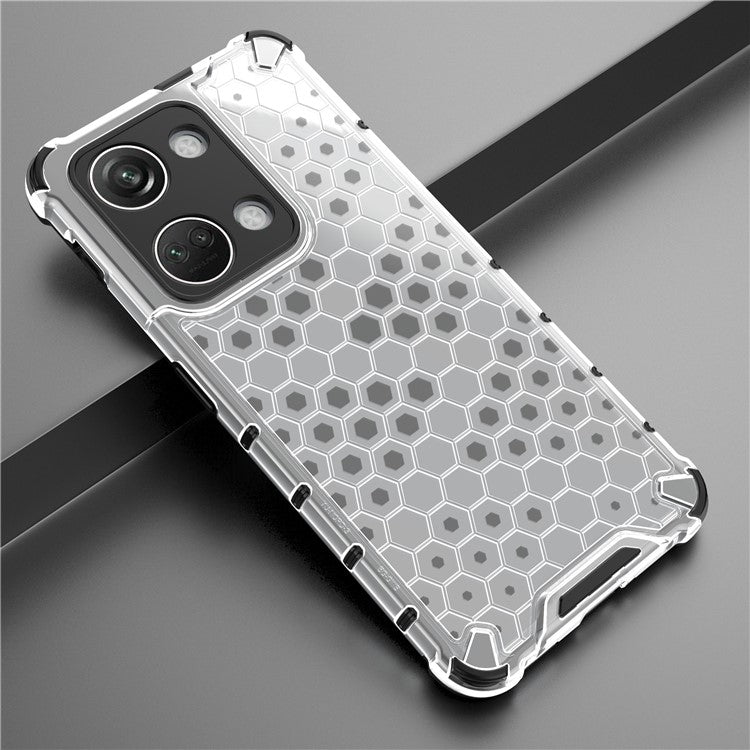 For OnePlus Nord 3 5G / Ace 2V Anti-drop Phone Case Honeycomb Texture Shockproof Cover - Grey