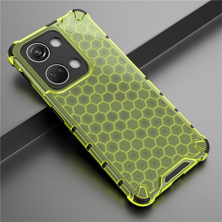 For OnePlus Nord 3 5G / Ace 2V Anti-drop Phone Case Honeycomb Texture Shockproof Cover - Green