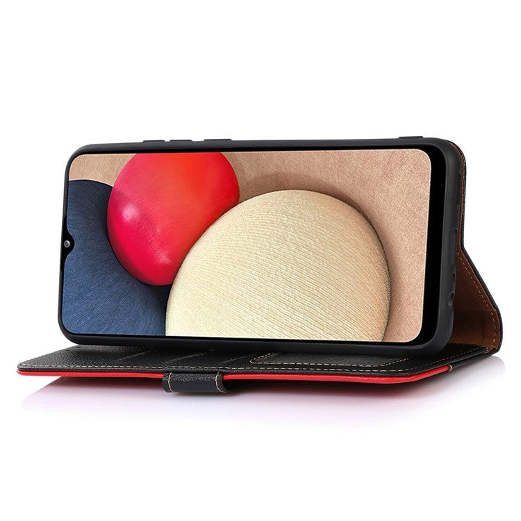 KHAZNEH For OnePlus Nord CE3 5G RFID Blocking PU Leather Wallet Cover Stand Litchi Texture Phone Case - Black