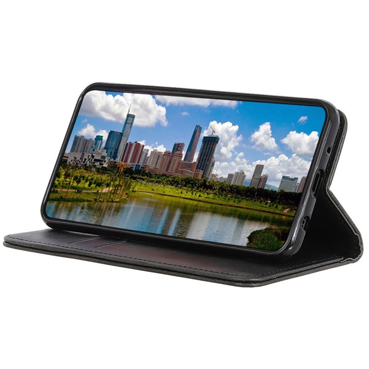 For OnePlus Nord CE3 5G Stand Wallet Phone Cover Split Leather + TPU Protective Phone Case - Black