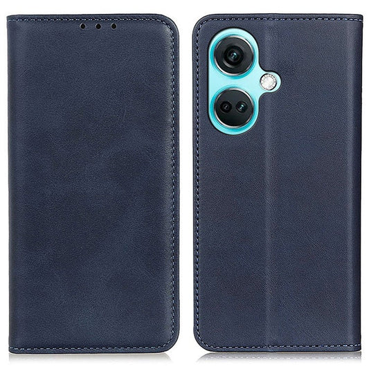 For OnePlus Nord CE3 5G Stand Wallet Phone Cover Split Leather + TPU Protective Phone Case - Blue