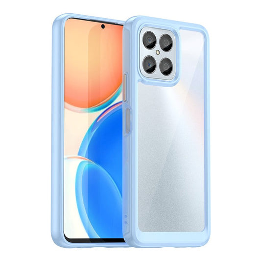 Phone Case for Honor 70 Lite 5G / Play 30 5G / X8 5G / X6 4G / Play6C 4G  / X8a 4G / X6s 4G , TPU+Acrylic Clear Back Cover - Blue