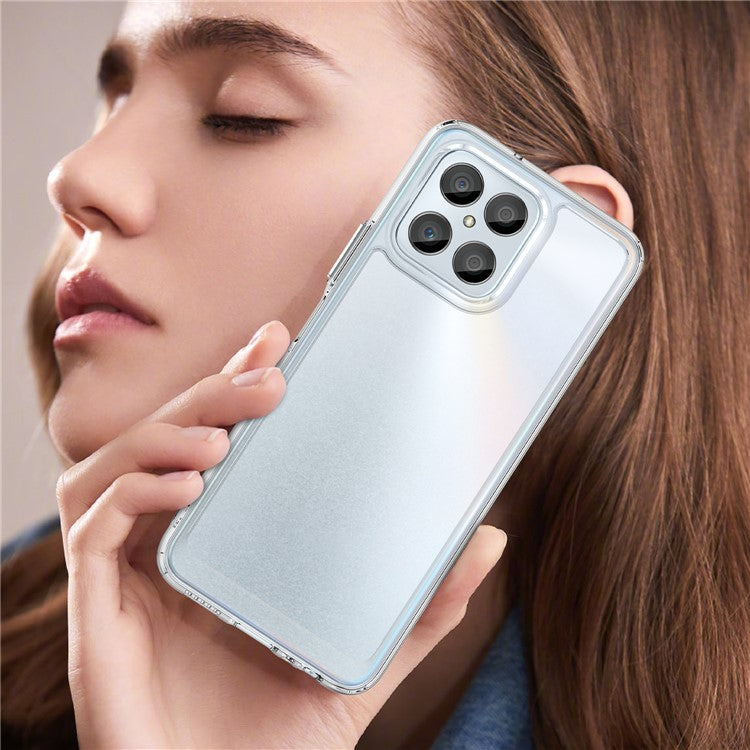 Phone Case for Honor 70 Lite 5G / Play 30 5G / X8 5G / X6 4G / Play6C 4G  / X8a 4G / X6s 4G , TPU+Acrylic Clear Back Cover - Transparent