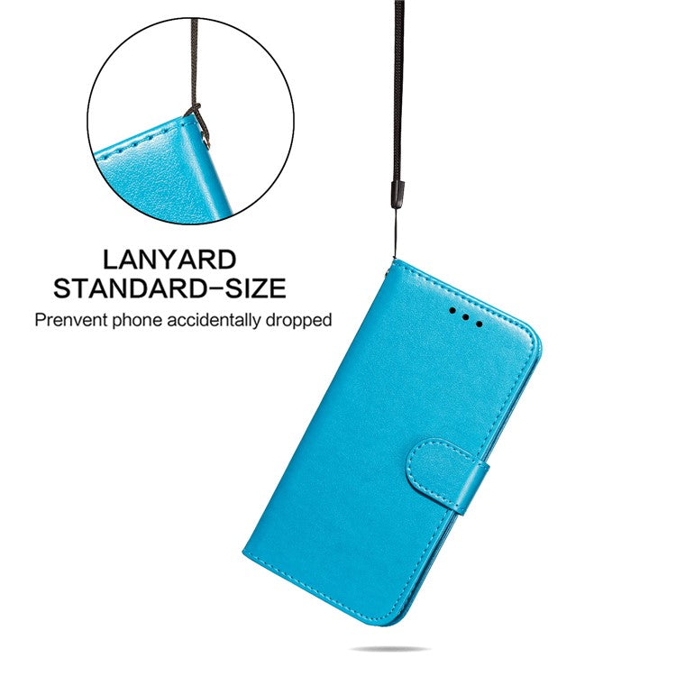 For Samsung Galaxy S23 Stand Flip Cover Magnetic Closure TPU+PU Leather Wallet Phone Case - Blue
