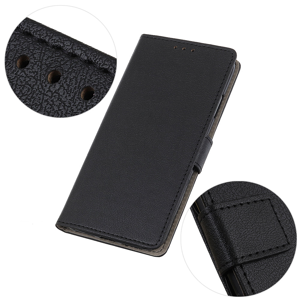 For Samsung Galaxy F34 5G / M34 5G Stand Phone Cover Textured PU Leather Phone Wallet Case - Black