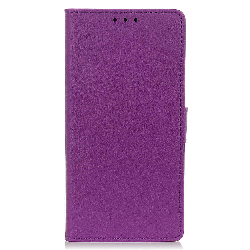 For Samsung Galaxy F34 5G / M34 5G Stand Phone Cover Textured PU Leather Phone Wallet Case - Purple