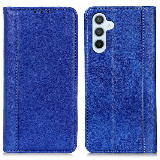 For Samsung Galaxy F34 5G / M34 5G Split Leather Wallet Phone Case Litchi Texture Stand Phone Cover - Blue