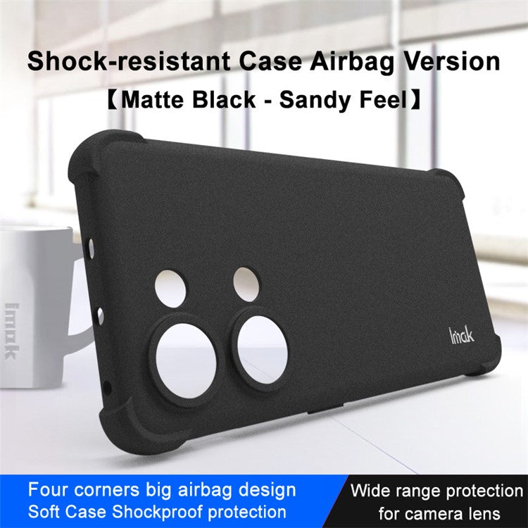 IMAK For OnePlus Ace 2V / Nord 3 5G Soft TPU Matte Phone Case Airbag Shockproof Back Cover - Black