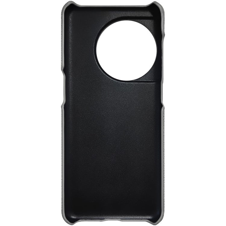 IMAK Ruiyi Series Cloth Texture Phone Case for OnePlus 11 5G , PU Leather + PC Ultra Thin Protective Cover - Dark Grey