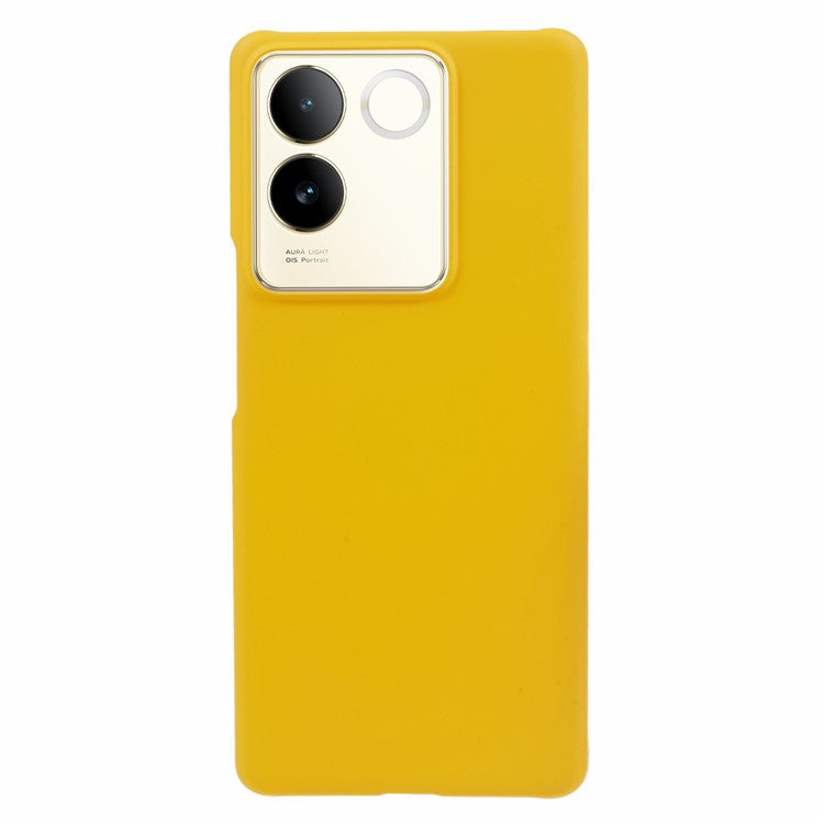 For vivo S17e 5G Rubberized Mobile Phone Case Hard PC Drop-proof Back Cover - Yellow
