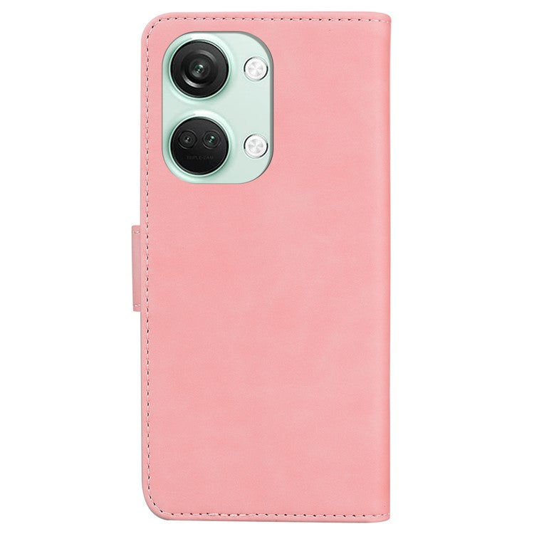 For OnePlus Nord 3 5G / Ace 2V Butterfly Printing Stand Wallet Case PU Leather+TPU Book Style Phone Cover - Pink