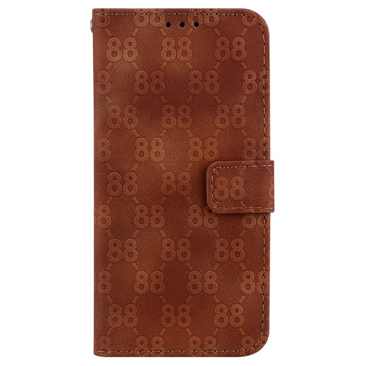 For OnePlus Nord 3 5G / Ace 2V Full Protection Leather Wallet Stand Case Double 8-Shape Imprint Phone Cover - Brown