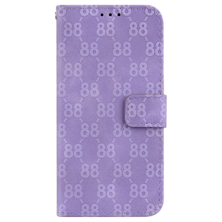 For OnePlus Nord 3 5G / Ace 2V Full Protection Leather Wallet Stand Case Double 8-Shape Imprint Phone Cover - Purple