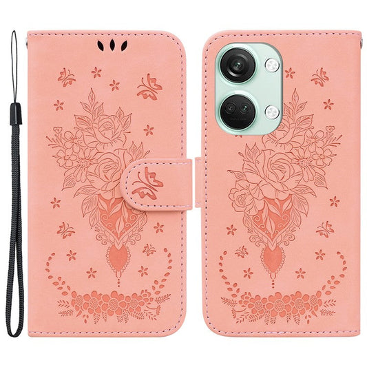 For OnePlus Nord 3 5G / Ace 2V PU Leather+TPU Wallet Stand Case Double 8-Shape Imprint Phone Cover - Pink
