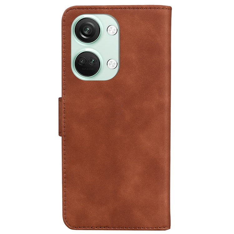 For OnePlus Nord 3 5G / Ace 2V PU Leather Wallet Case Solid Color Horizontal Stand Phone Cover - Brown