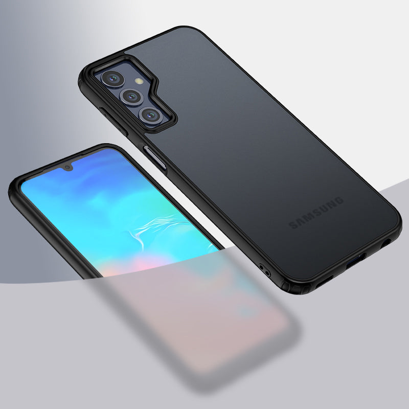 For Samsung Galaxy F34 5G / M34 5G PC+TPU Phone Case Airbag Protection Anti-drop Phone Cover - Matte Black