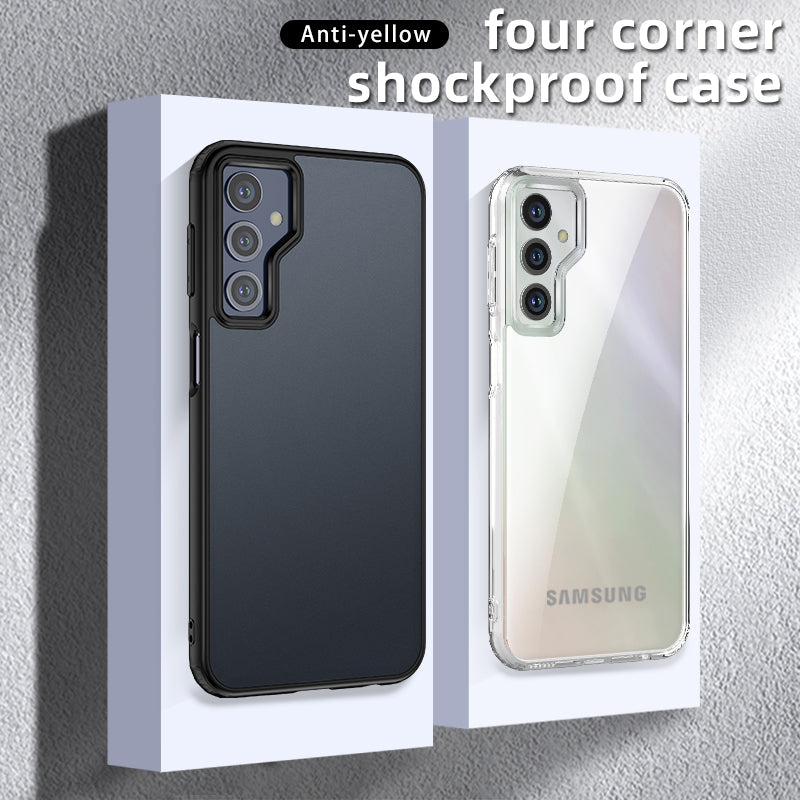 For Samsung Galaxy F34 5G / M34 5G PC+TPU Phone Case Airbag Protection Anti-drop Phone Cover - Matte Black