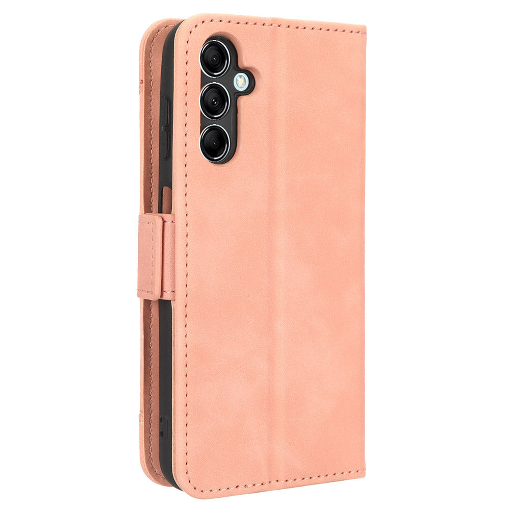 For Samsung Galaxy F34 5G / M34 5G Multiple Card Slots Phone Leather Case Wallet Stand Phone Cover - Pink