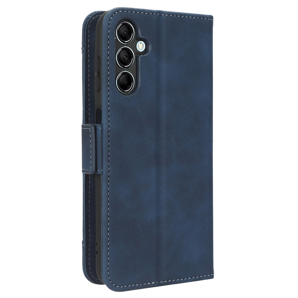 For Samsung Galaxy F34 5G / M34 5G Multiple Card Slots Phone Leather Case Wallet Stand Phone Cover - Blue