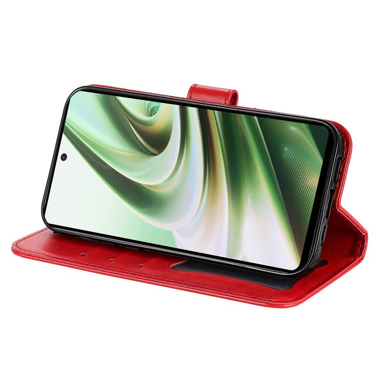 Stand Cover for OnePlus Nord CE3 5G / Oppo K11 5G Flower Imprint PU Leather Wallet Phone Case - Red