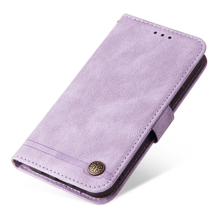For Samsung Galaxy F34 5G / M34 5G Leather Wallet Cases Skin Touch Phone Cover Stand with Strap - Purple
