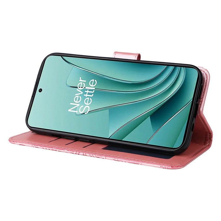 For OnePlus Nord 3 5G / Ace 2V Sunflower Imprinted PU Leather Cover Anti-drop Wallet Stand Phone Case - Pink