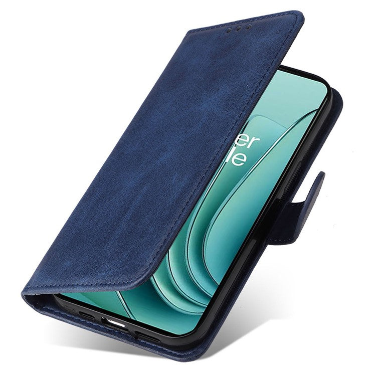 For OnePlus Nord 3 5G / Ace 2V Calf Texture Anti-scratch Phone Case Flip Wallet Stand Shell - Blue