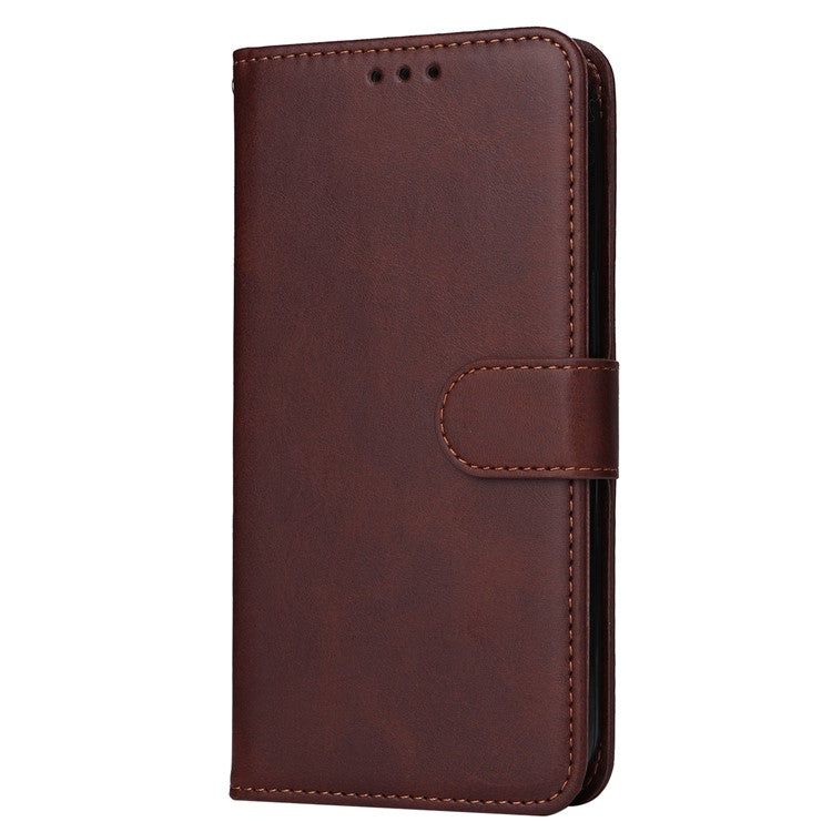 For OnePlus Nord 3 5G / Ace 2V Calf Texture Anti-scratch Phone Case Flip Wallet Stand Shell - Brown