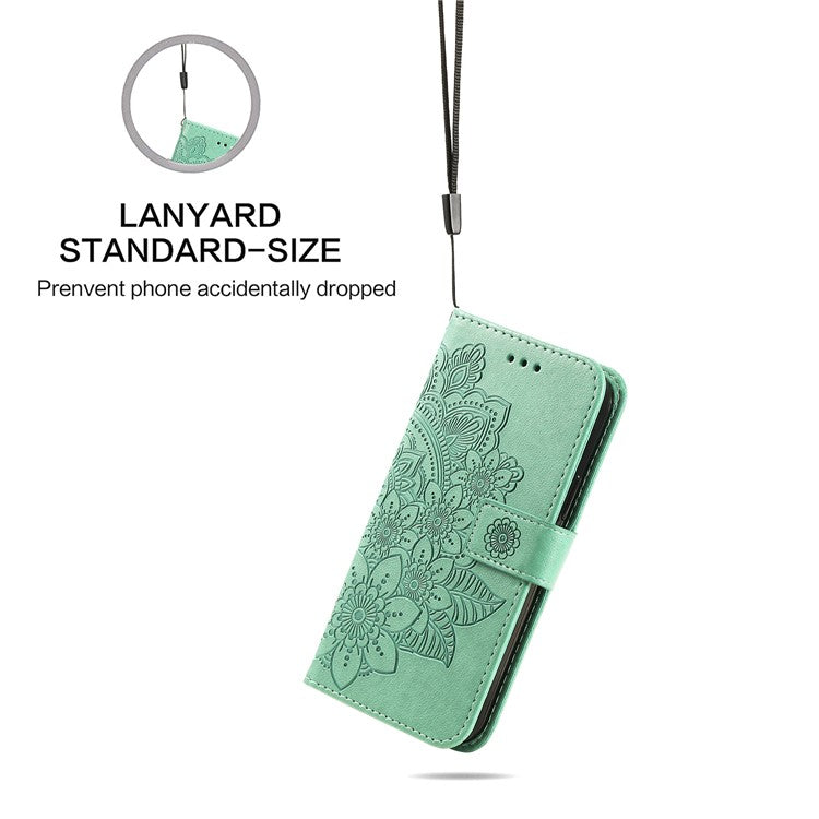 Foldable Stand Cover for OnePlus Nord 3 5G / Ace 2V Flower Imprint PU Leather Wallet Phone Case - Green