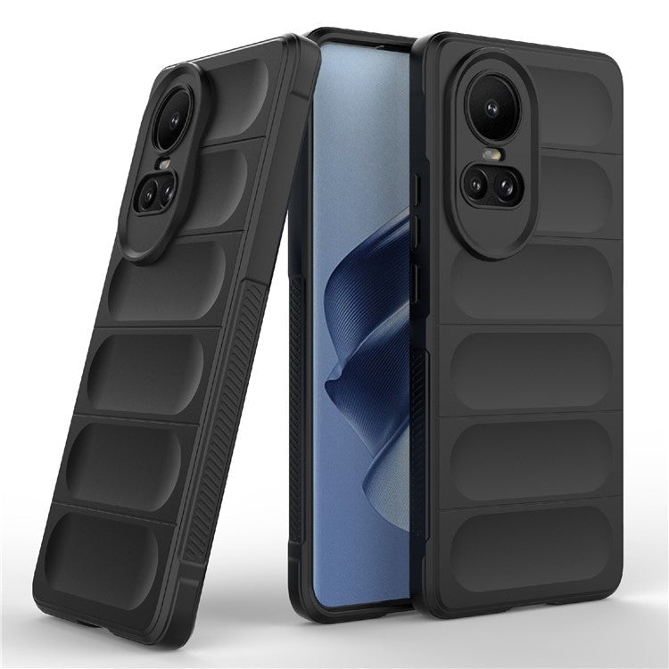 TPU Phone Case for Oppo Reno10 5G (Global) / Reno10 Pro 5G (Global) , Drop-Proof Protective Rugged Cover - Black