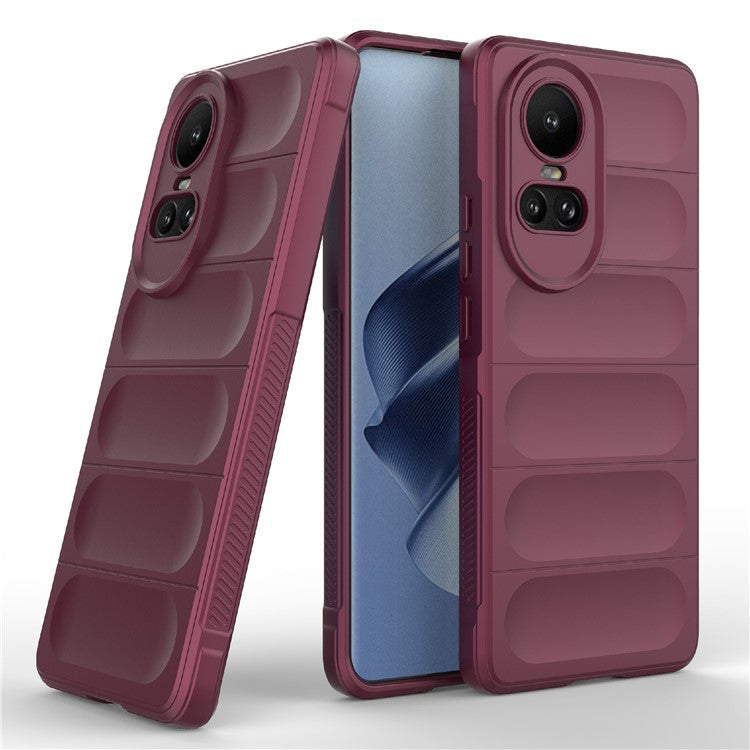TPU Phone Case for Oppo Reno10 5G (Global) / Reno10 Pro 5G (Global) , Drop-Proof Protective Rugged Cover - Wine Red
