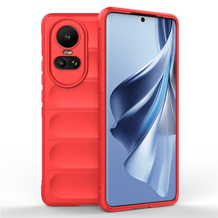 TPU Phone Case for Oppo Reno10 5G (Global) / Reno10 Pro 5G (Global) , Drop-Proof Protective Rugged Cover - Red