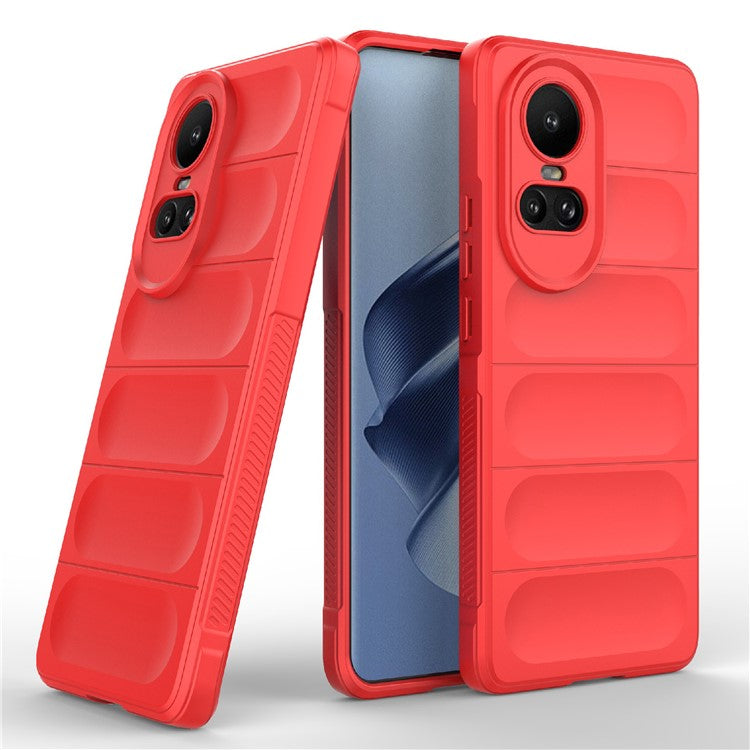 TPU Phone Case for Oppo Reno10 5G (Global) / Reno10 Pro 5G (Global) , Drop-Proof Protective Rugged Cover - Red