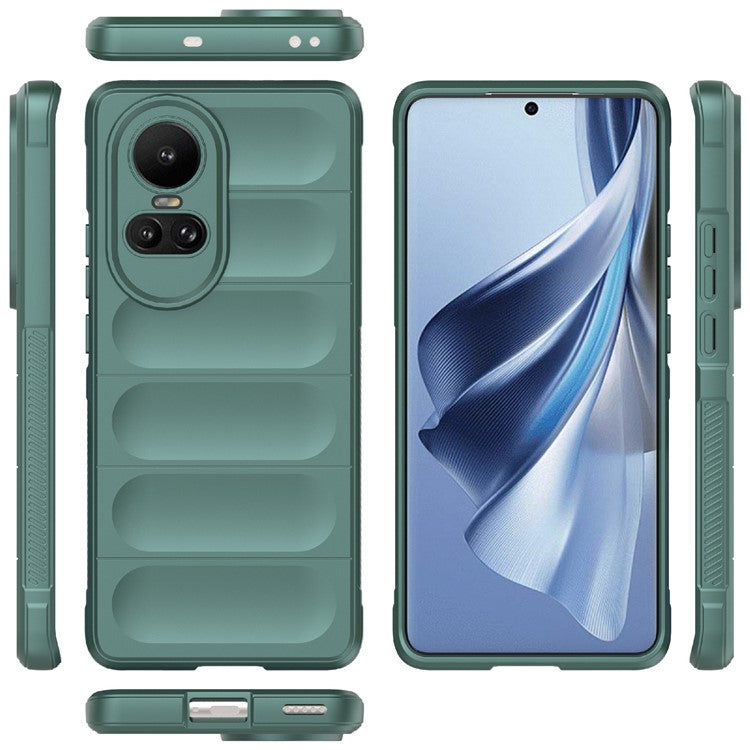 TPU Phone Case for Oppo Reno10 5G (Global) / Reno10 Pro 5G (Global) , Drop-Proof Protective Rugged Cover - Green