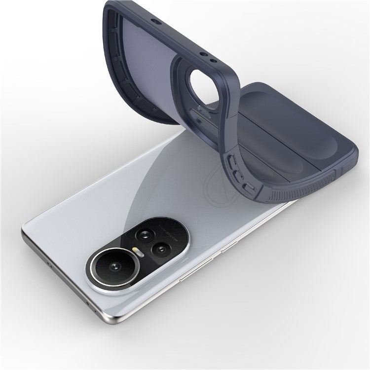 TPU Phone Case for Oppo Reno10 5G (Global) / Reno10 Pro 5G (Global) , Drop-Proof Protective Rugged Cover - Dark Blue