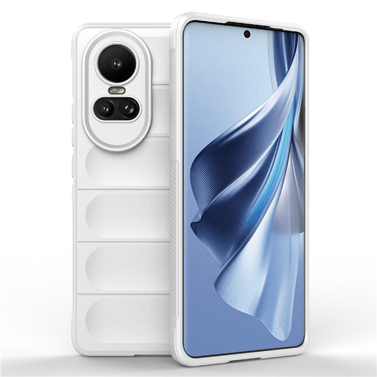 TPU Phone Case for Oppo Reno10 5G (Global) / Reno10 Pro 5G (Global) , Drop-Proof Protective Rugged Cover - White